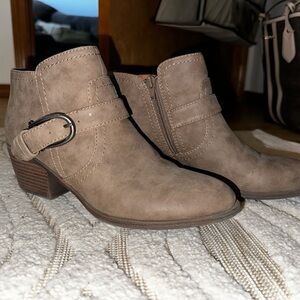 Indigo Taupe Ankle Booties